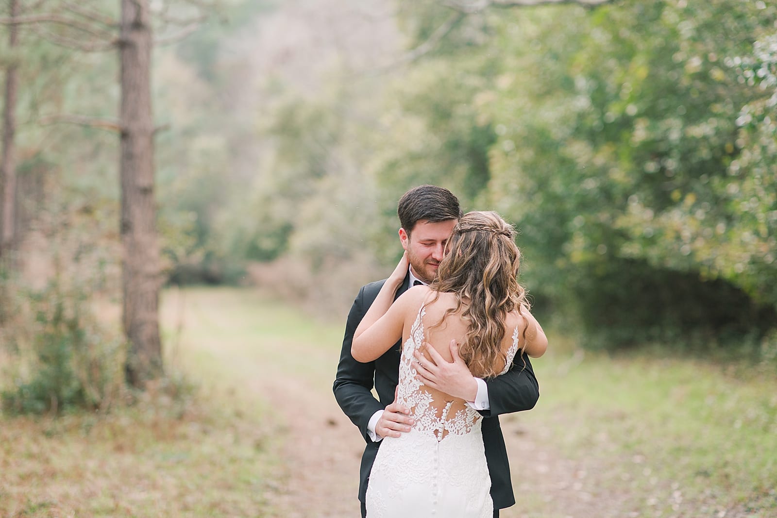 Savannah GA Wedding Photographer Bride and Groom Hugging Photo