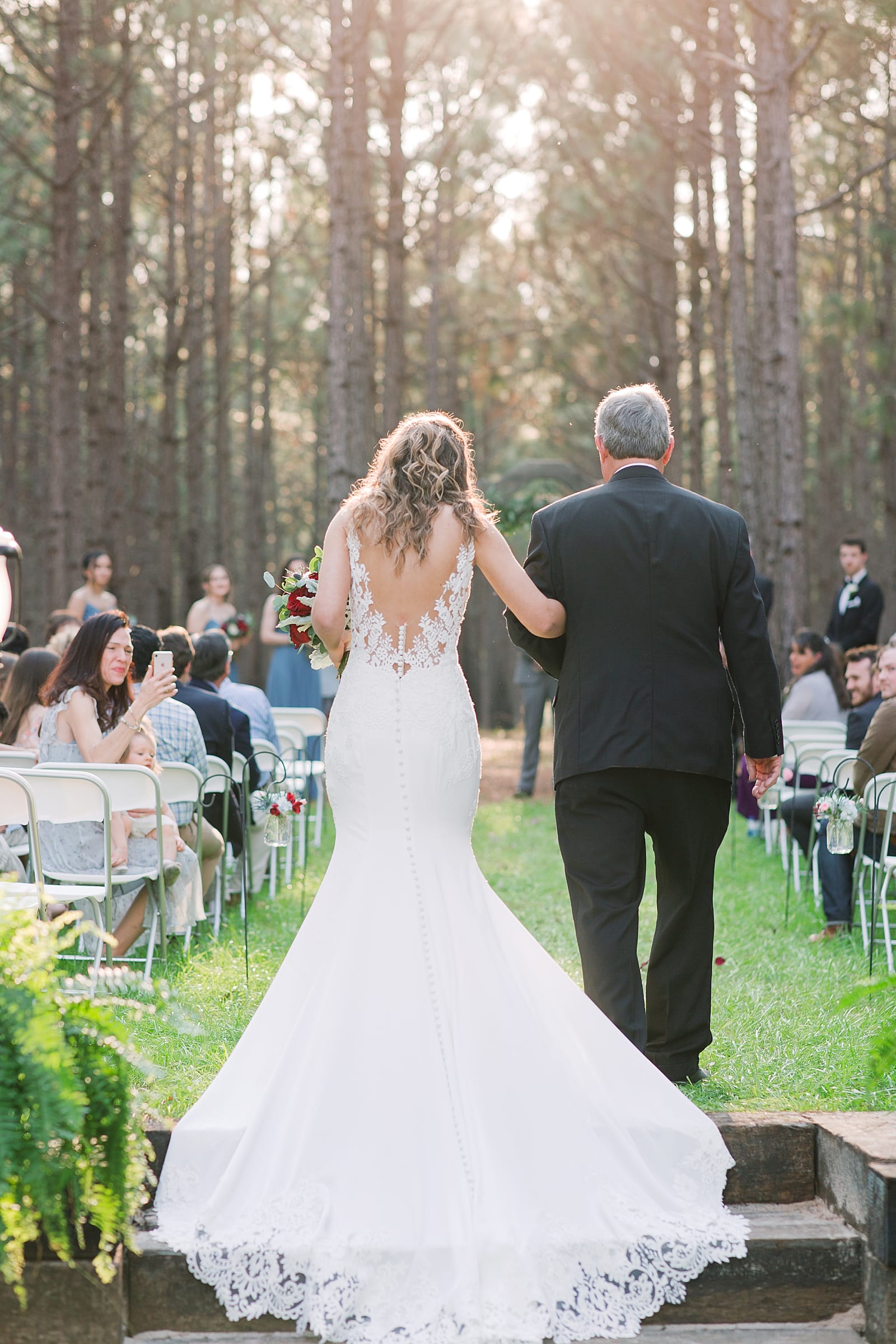 Bride Walking Down Aisle With Dad Photo