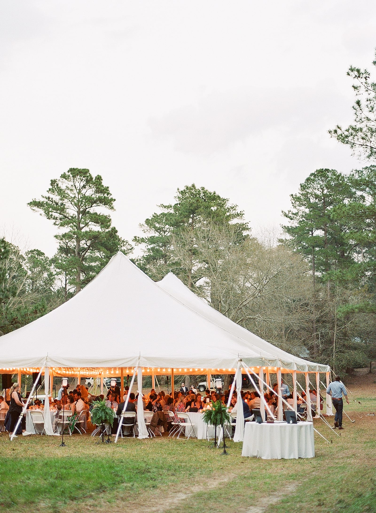 Savannah GA Wedding Photographer White Tent Reception Photo