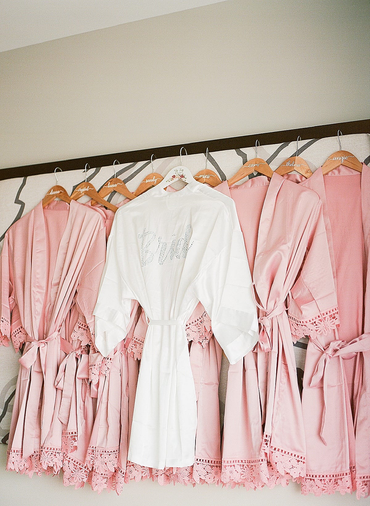 The Hotel at Avalon Bride and Bridesmaids Robes Hanging Photo