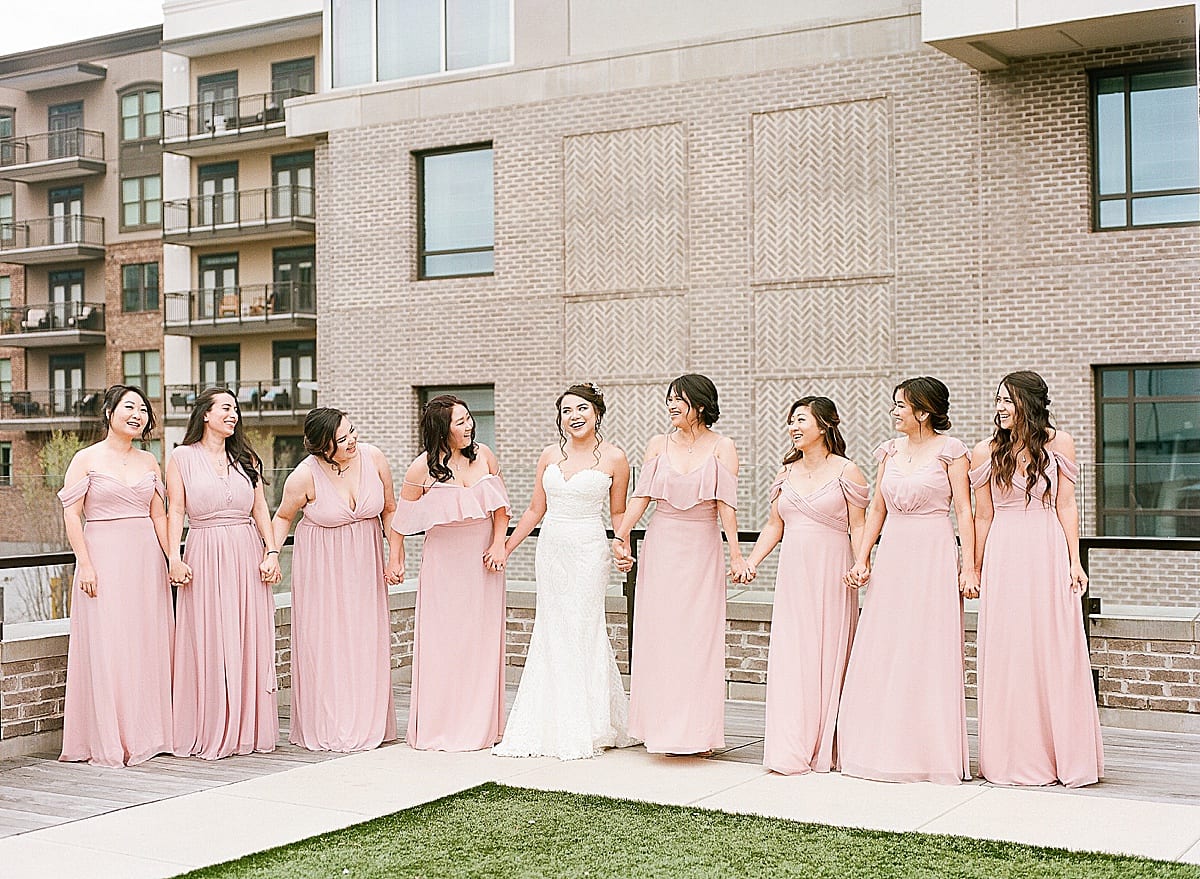 The Hotel at Avalon Bride with Bridesmaids on Terrance Photo