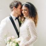 Greensboro NC Wedding Venues Bride and Groom at Top of Stairs Photo