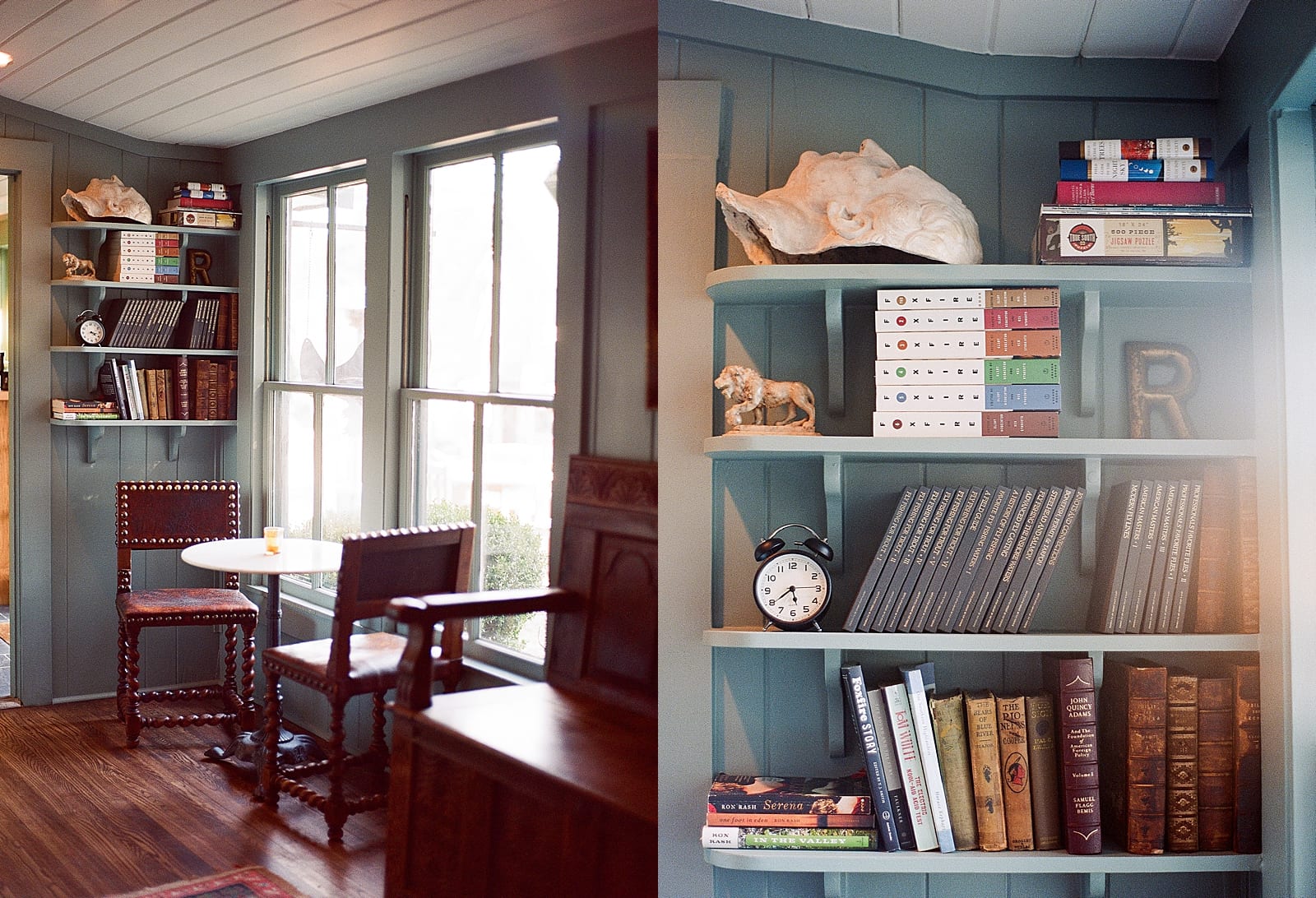 Highlander Mountain House Table and Bookshelf Photos