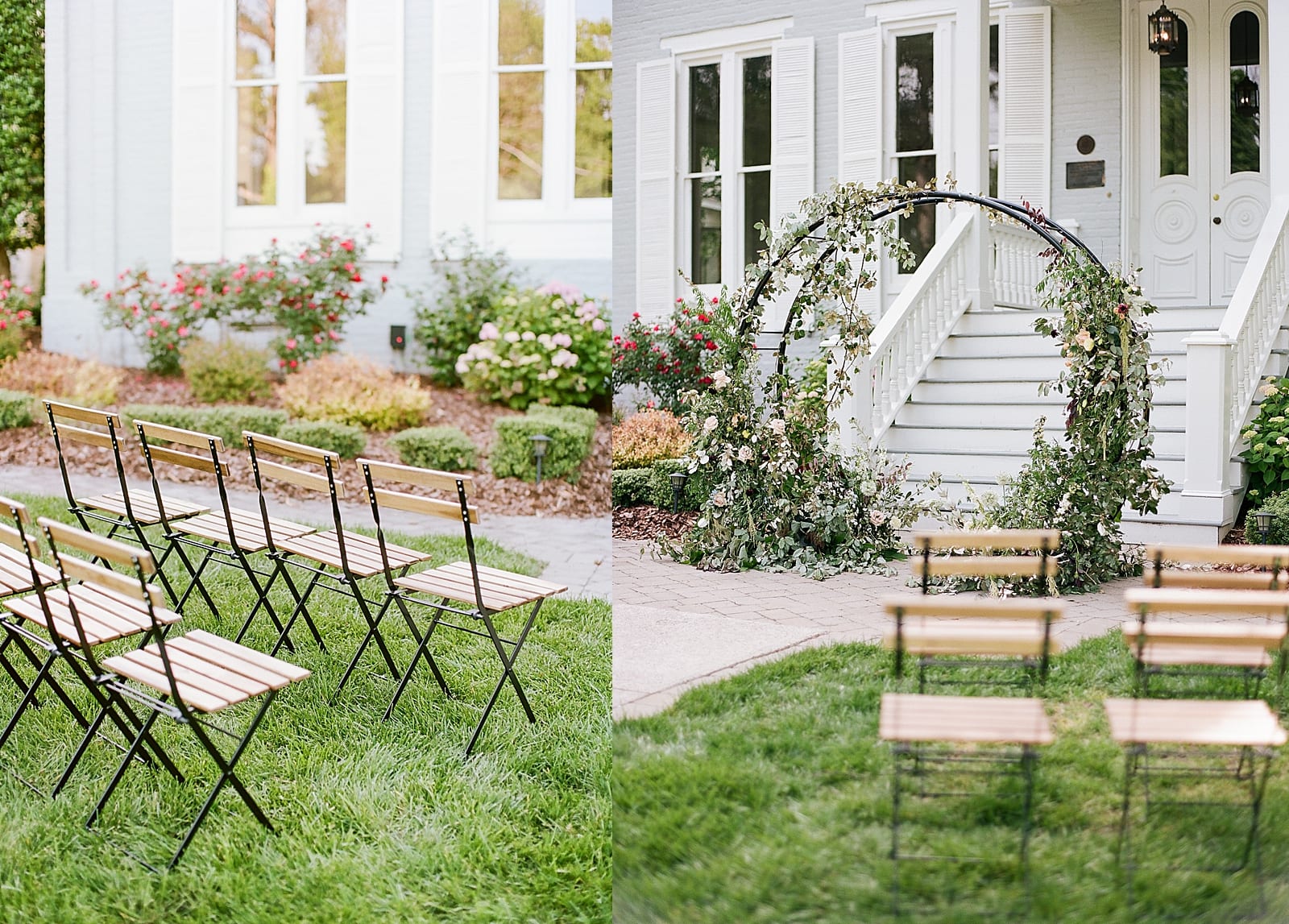 McAlister Leftwich House Wedding Arbor and Seating Photos