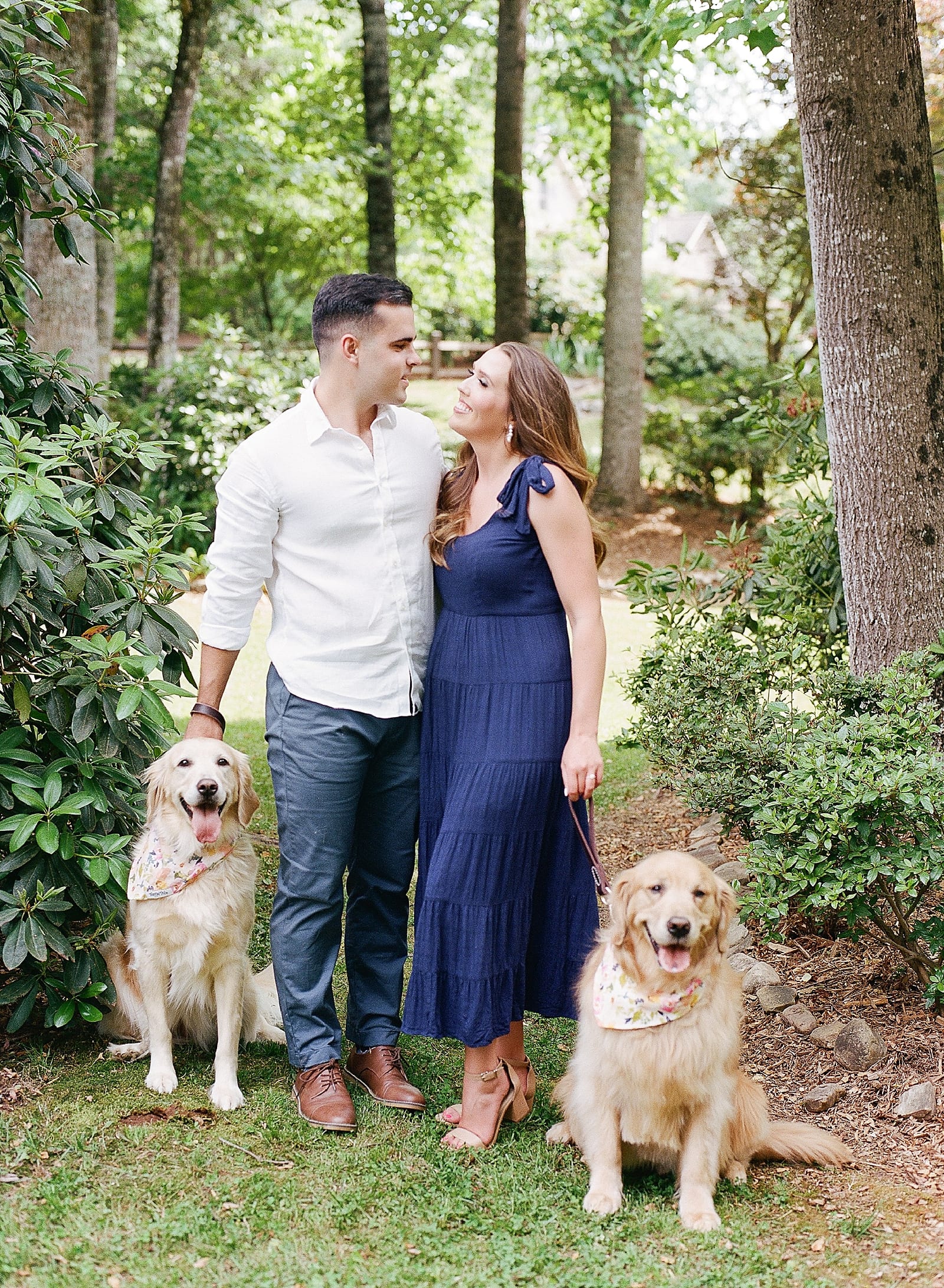 Engagement Session with Dogs Photo