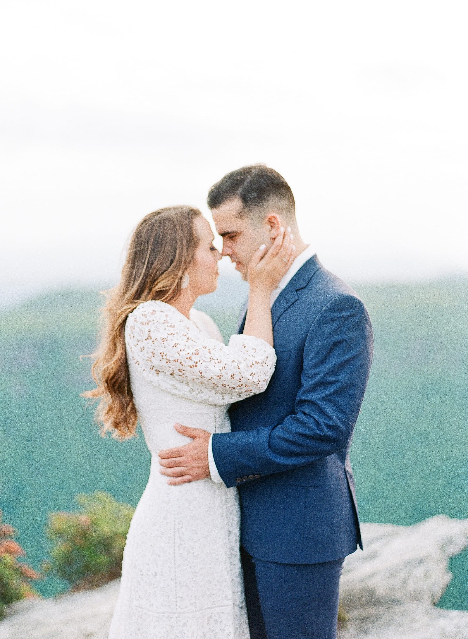 Hawksbill Mountain NC Couple Nose to Nose Photo