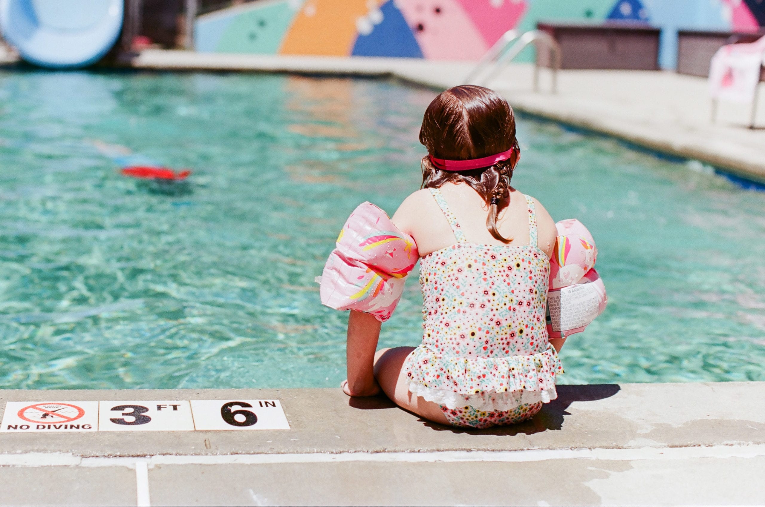 Kodak Ektar 100 Little Girl on Pool Edge Photo