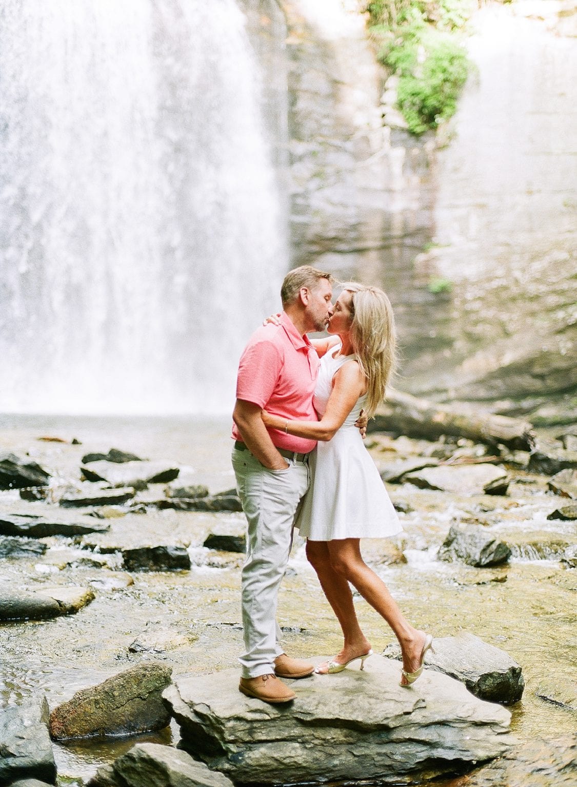 Engagement Session at Looking Glass Falls NC - McSween Photography