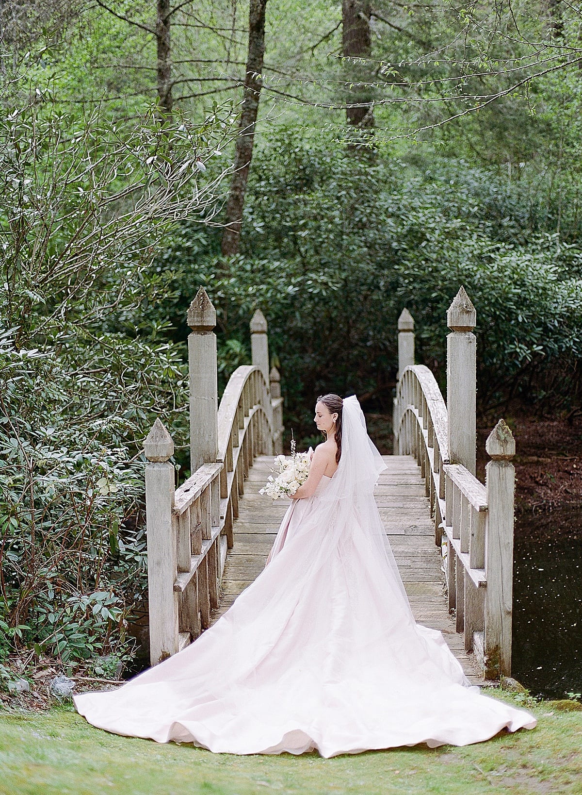 Old Edwards Inn Wedding Inspiration Bride at Bridge Photo