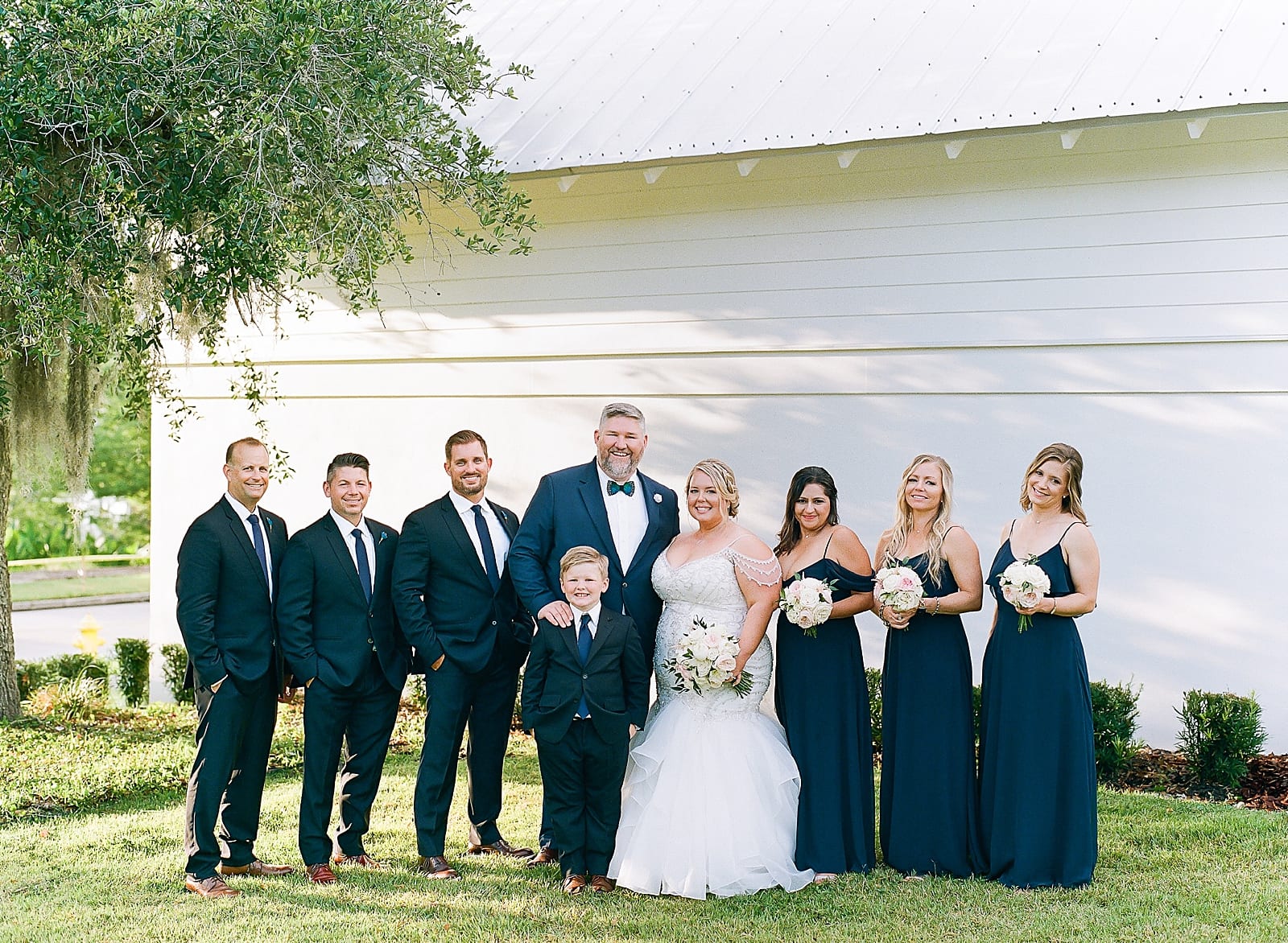Orlando Wedding Photographer Couple with Bridal Party Photo