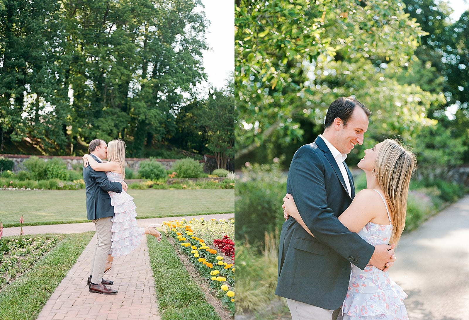 Couple Kissing and Hugging in Biltmore Gardens Photo