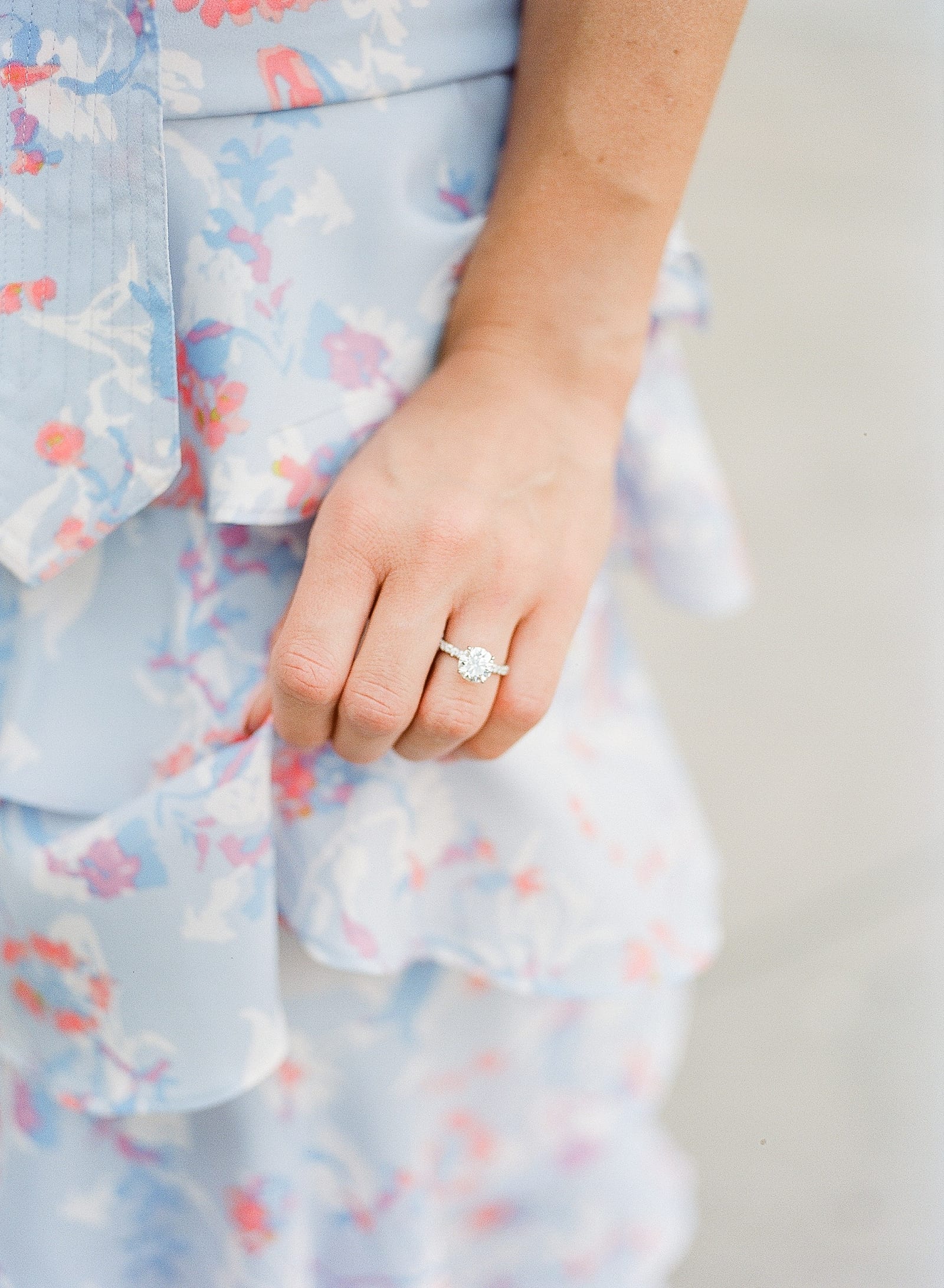 Detail of Brides Engagement Ring Photo