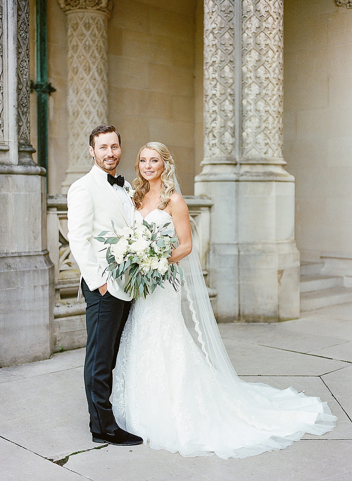 Biltmore Wedding Bride and Groom Smiling at Camera Photo