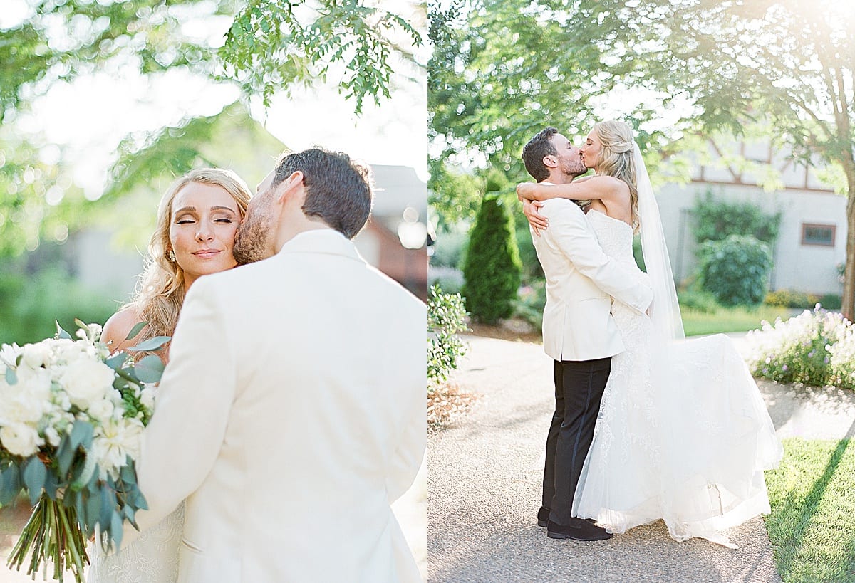 Biltmore Wedding Bride and Groom Kissing at The Winery Photos