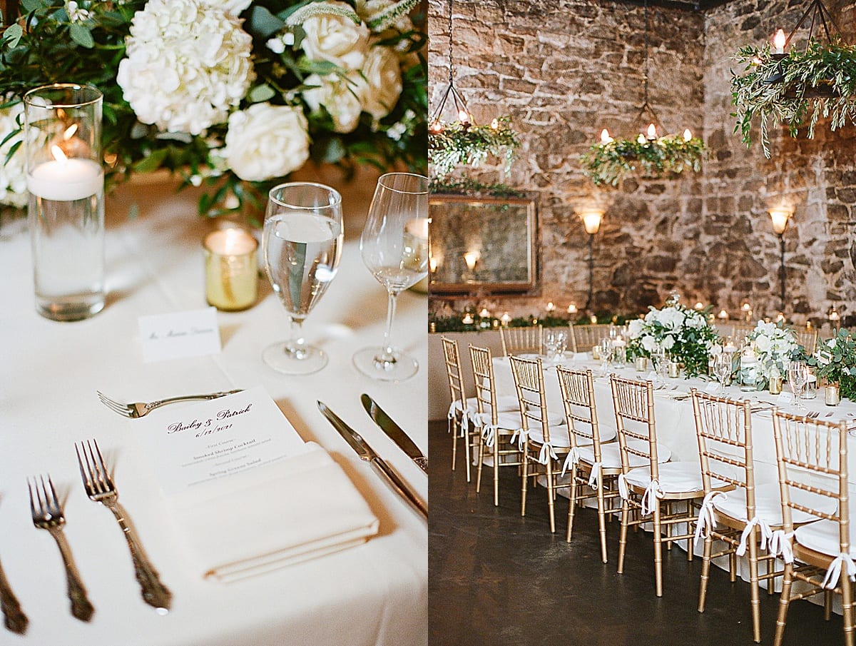 Biltmore Wedding Champagne Cellar Reception Table Photo