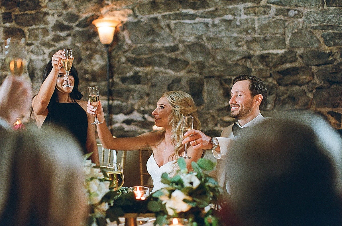 Biltmore Wedding Champagne Cellar Reception Toast Photo