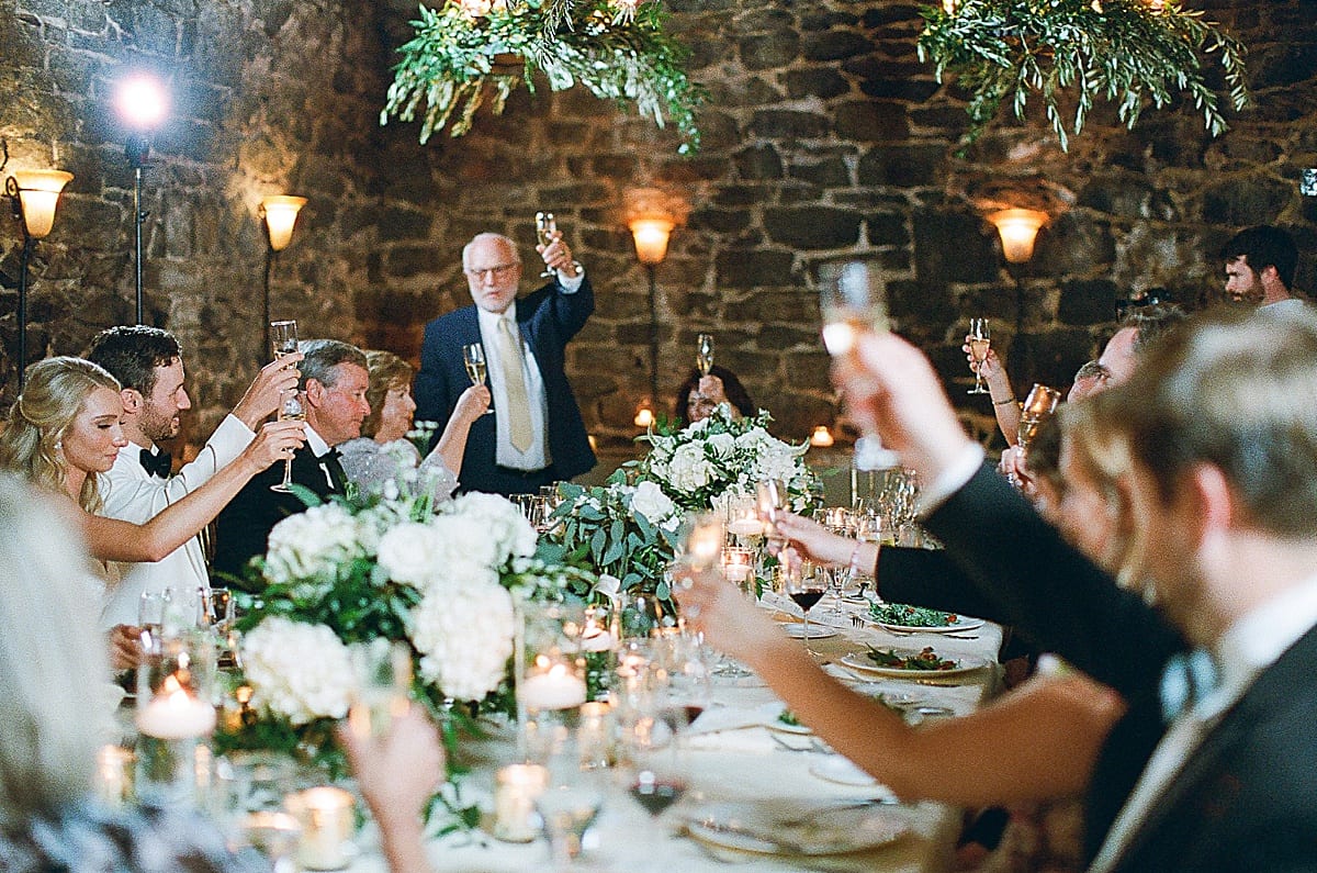 Biltmore Wedding Champagne Cellar Reception Toast Photo