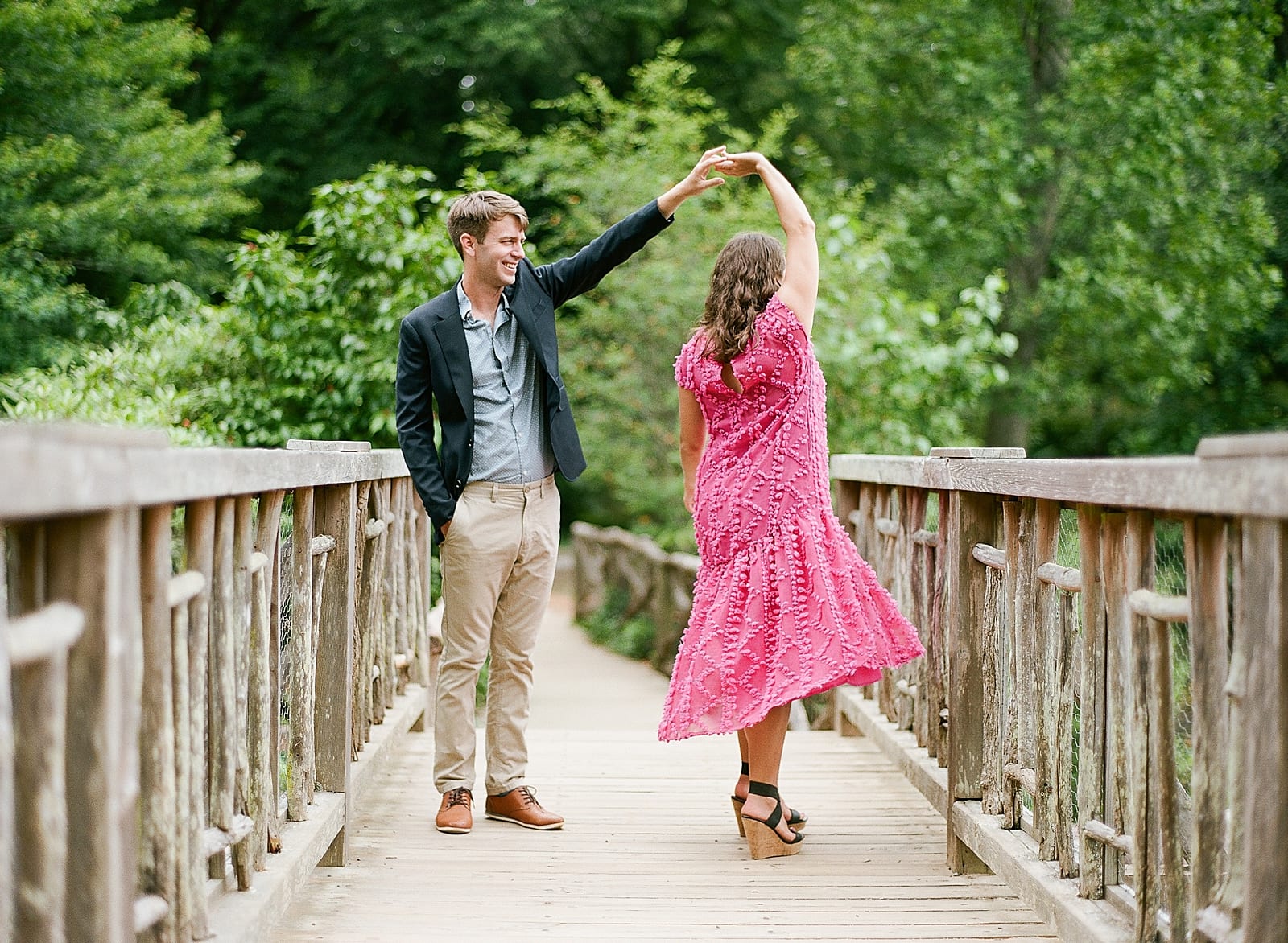 Couple Dancing on Bridge at Romantic Biltmore Photo