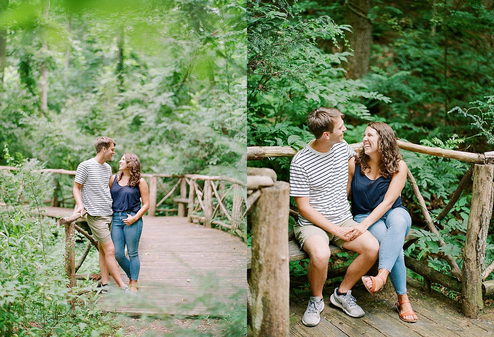 Romantic Biltmore Locations Couple On Hidden Bridge Photos