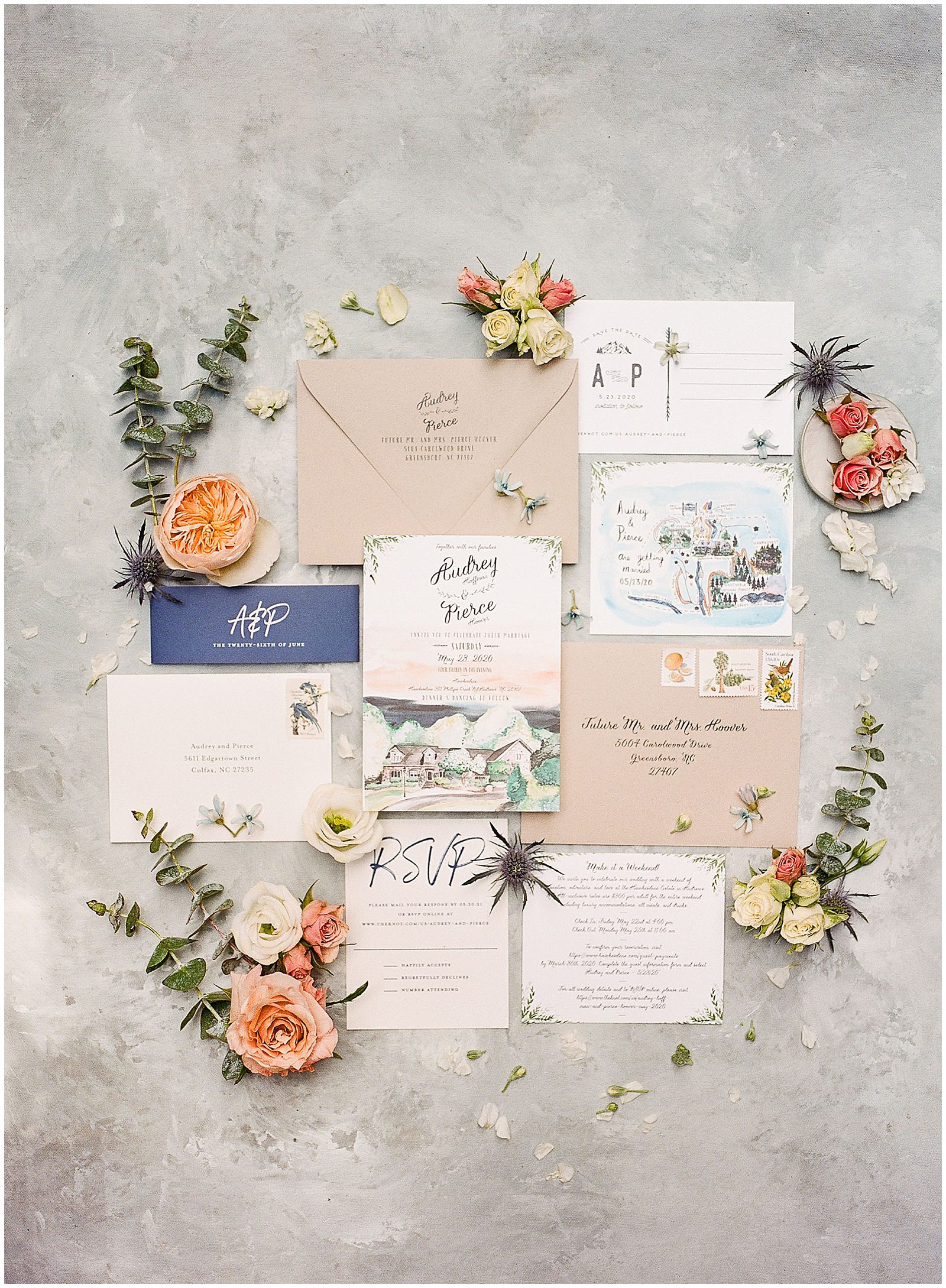 Wedding Colors For Summer Stationery Invitation Suite Photo