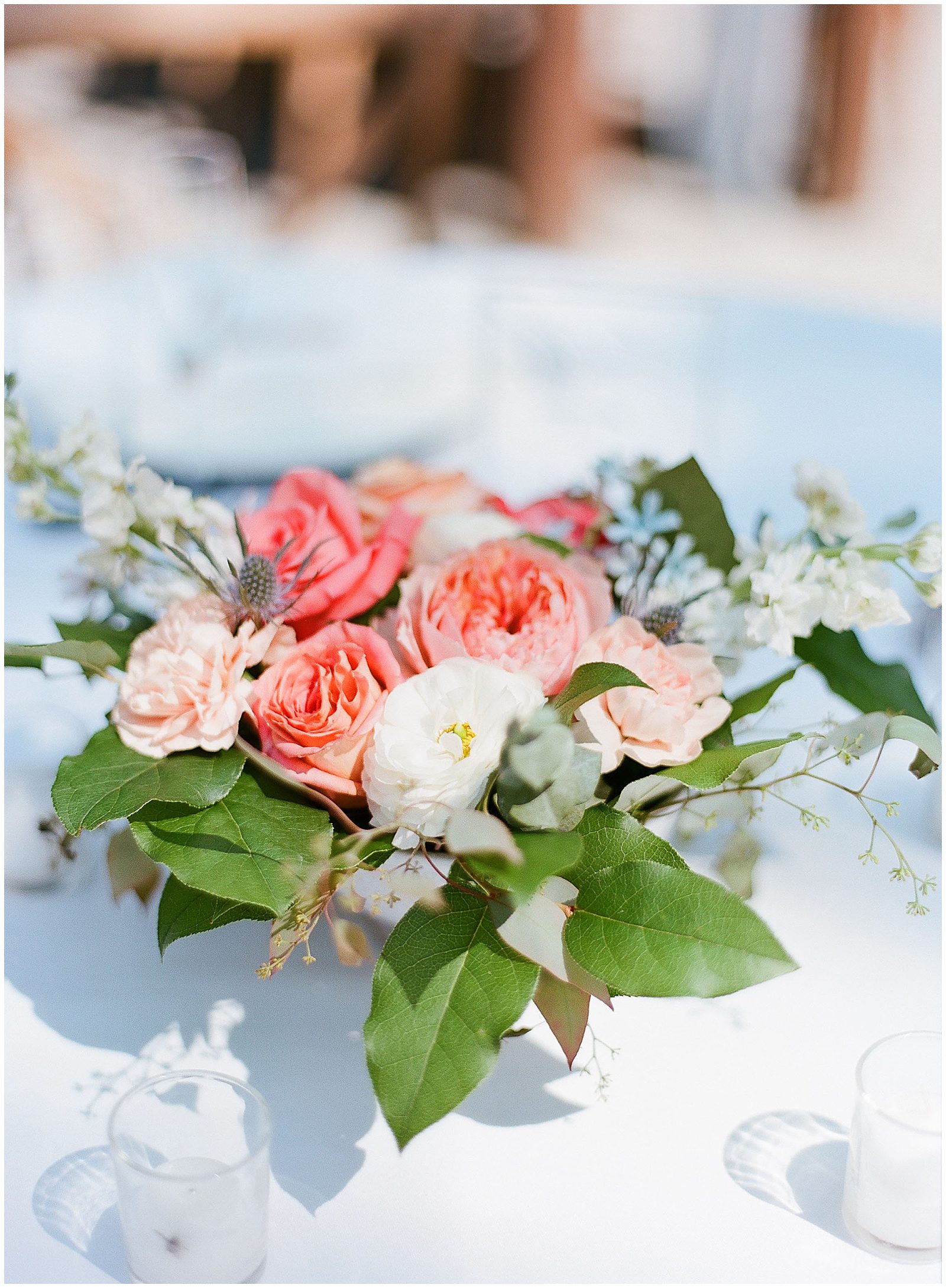 Wedding Colors For Summer Flowers on Reception table Photo