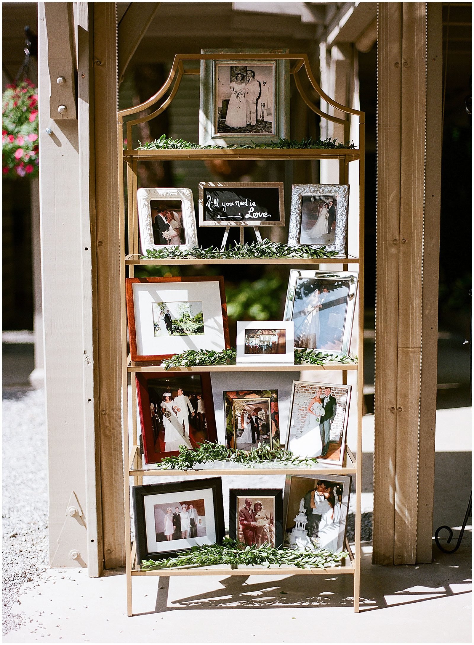 Shelf of Family Wedding Photos
