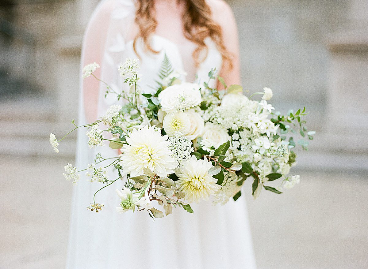 White Bridal Bouquet by Flora Asheville Photo