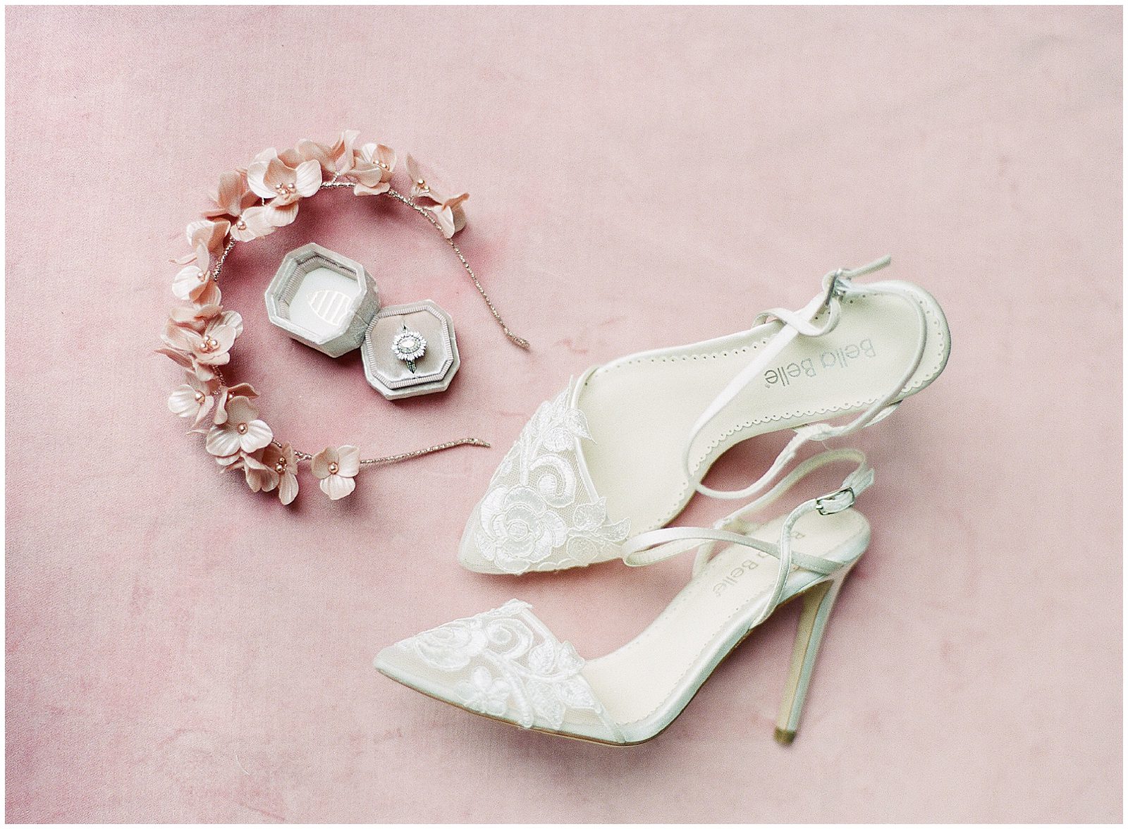 Central Park Wedding Bridal Details Headband Shoes and Ring Photo
