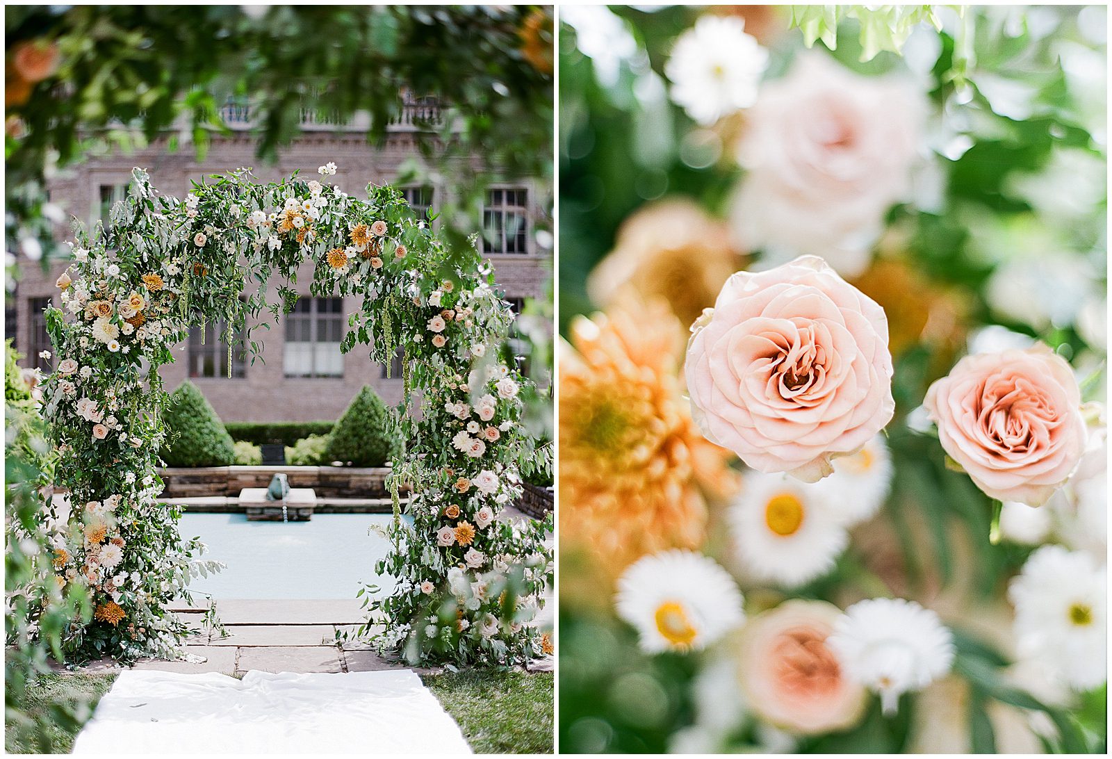 New York City Wedding Venue 620 Loft and Garden Flower Arch Photos