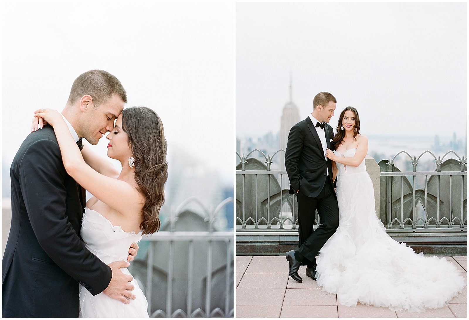 Bride and Groom at Top Of The Rock NYC Photos