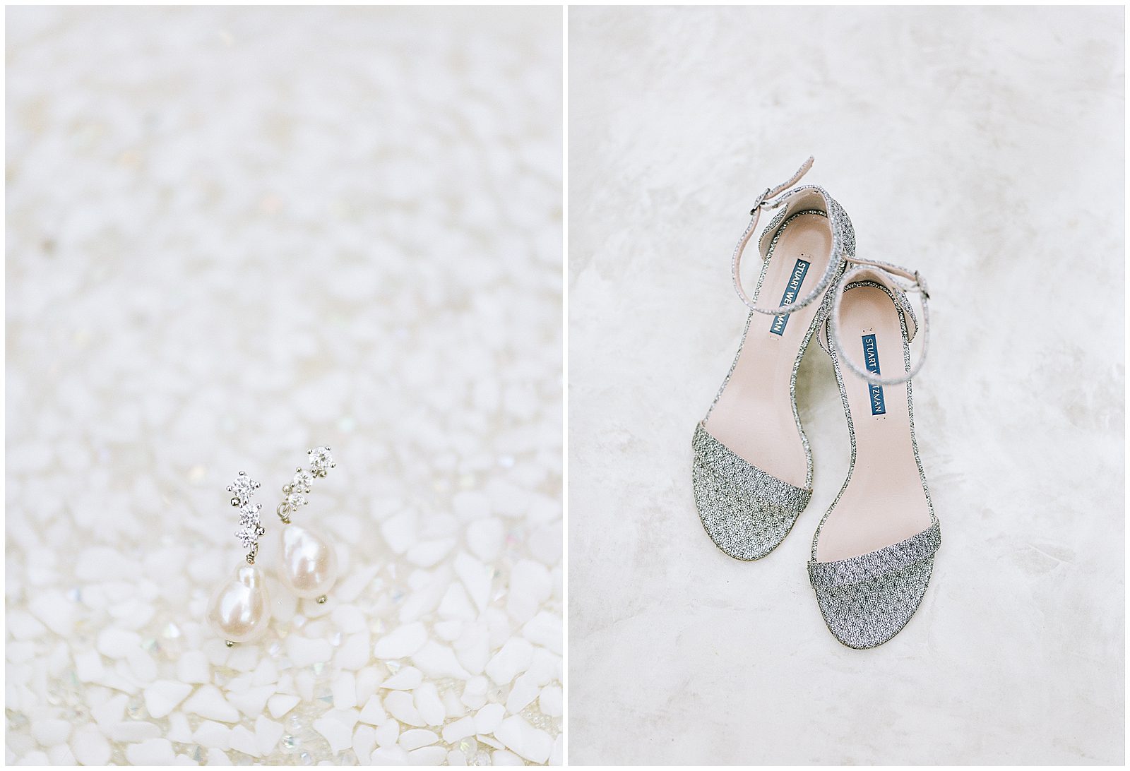 Bridal details earrings and shoes photos