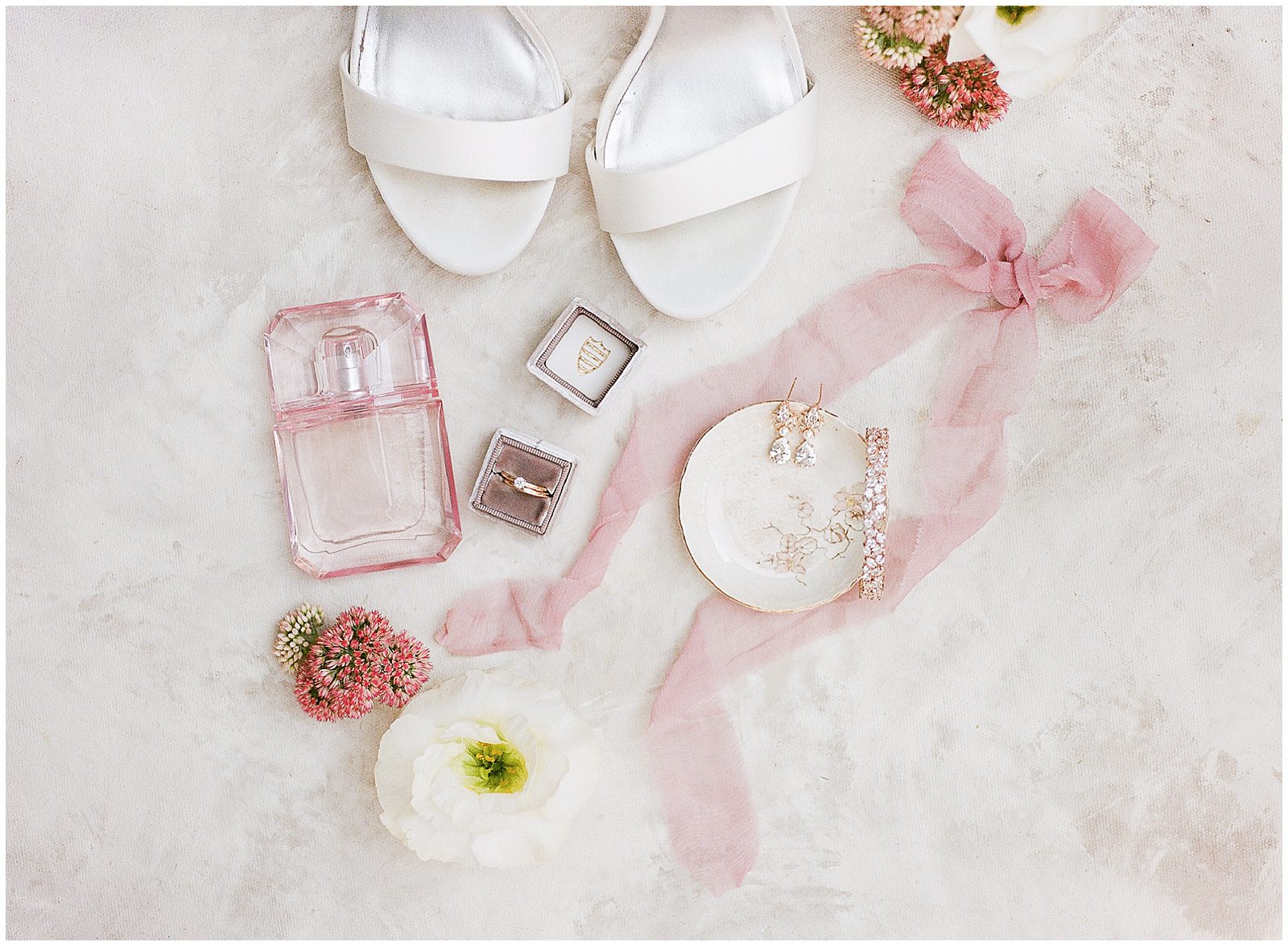 Wedding Bridal Details Shoes Jewelry Perfume photo