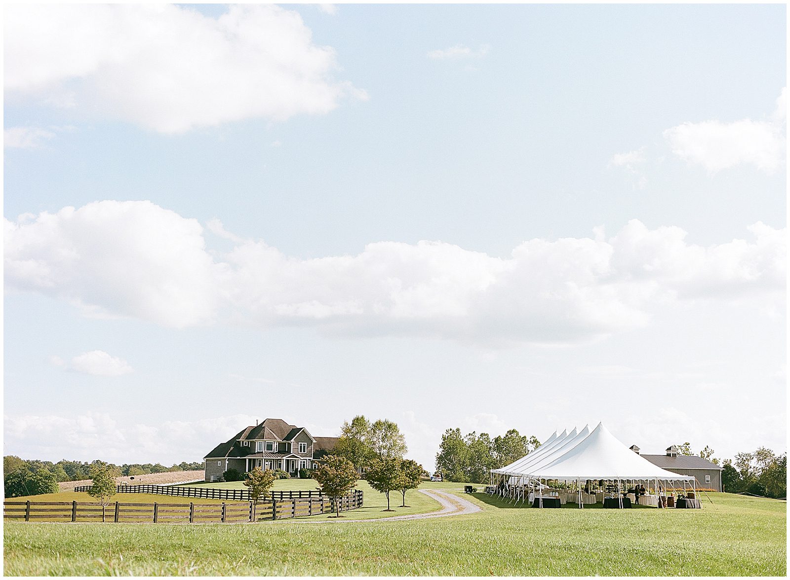 Lewisburg West Virginia Farm with Wedding Tent Photo
