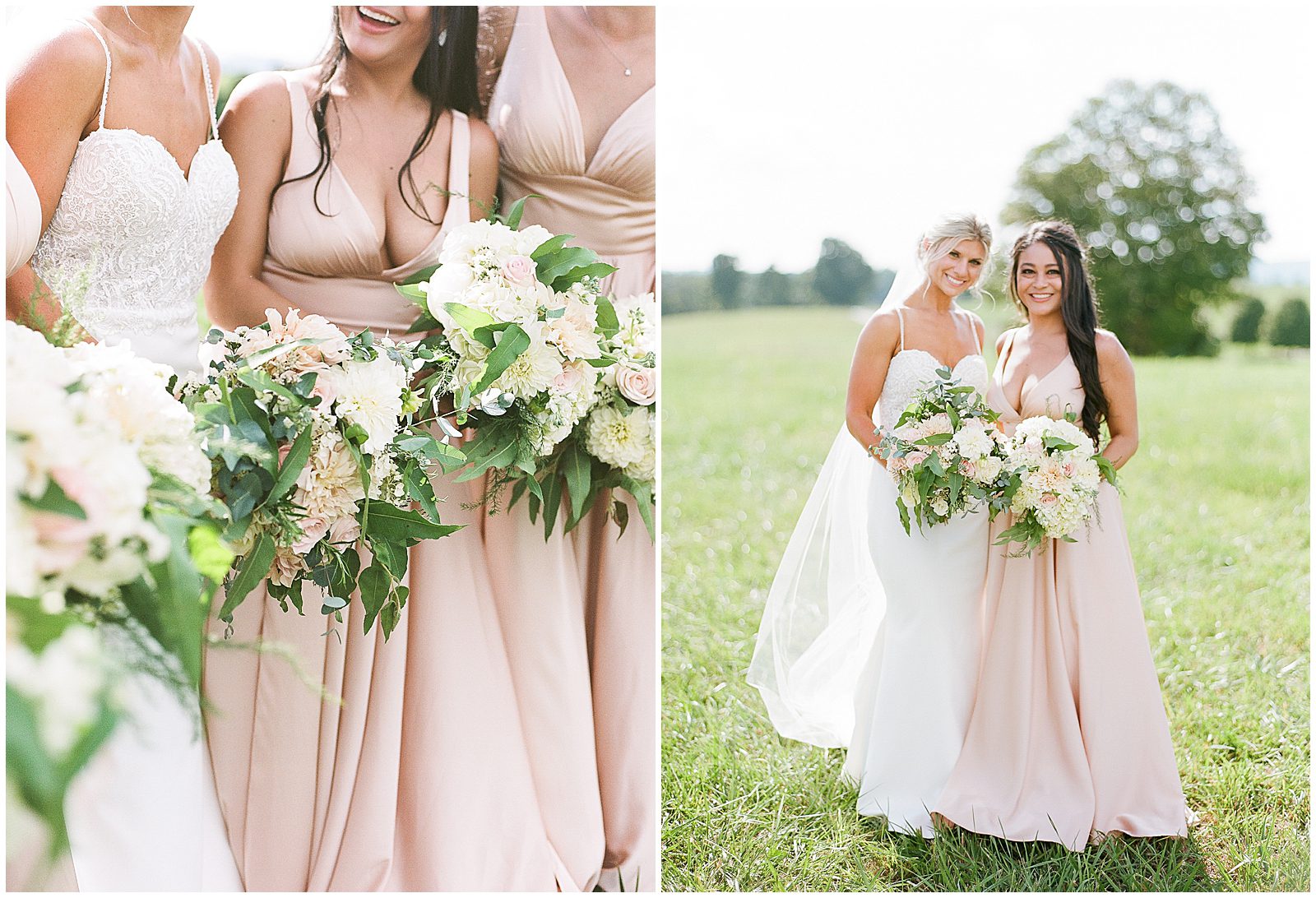 Bouquets and Bride with Maid of Honor Photos