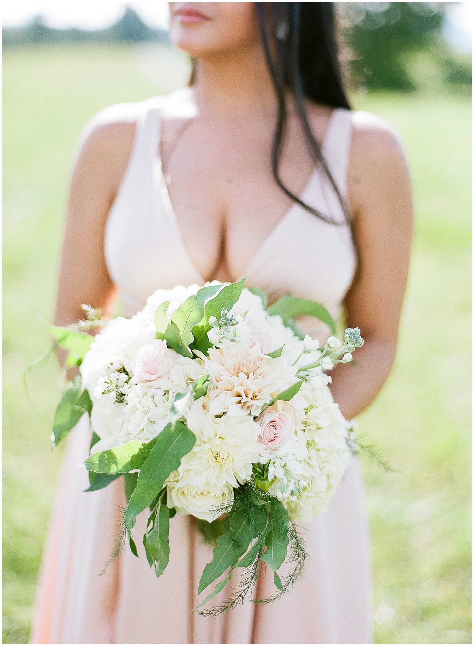 Maid of Honor Holding Bouquet Photo
