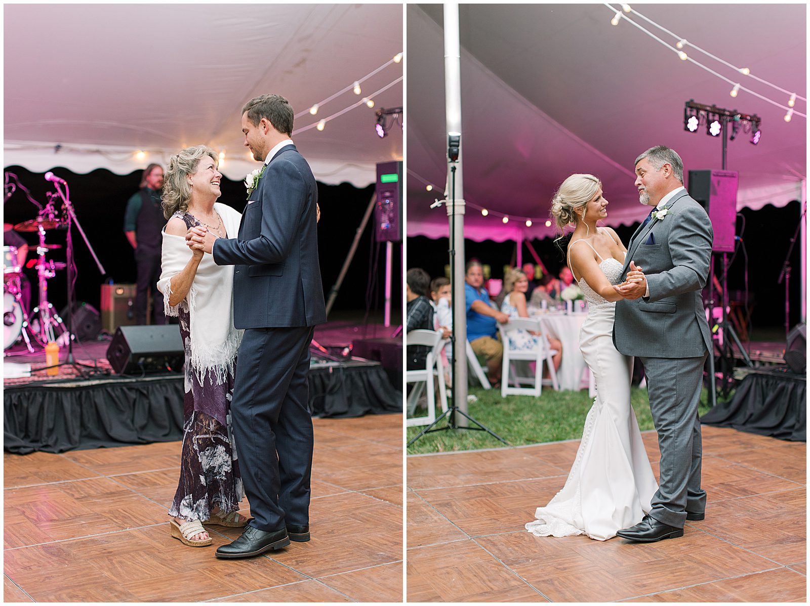 Groom Dancing with Mom and Bride Dancing with Dad Photos