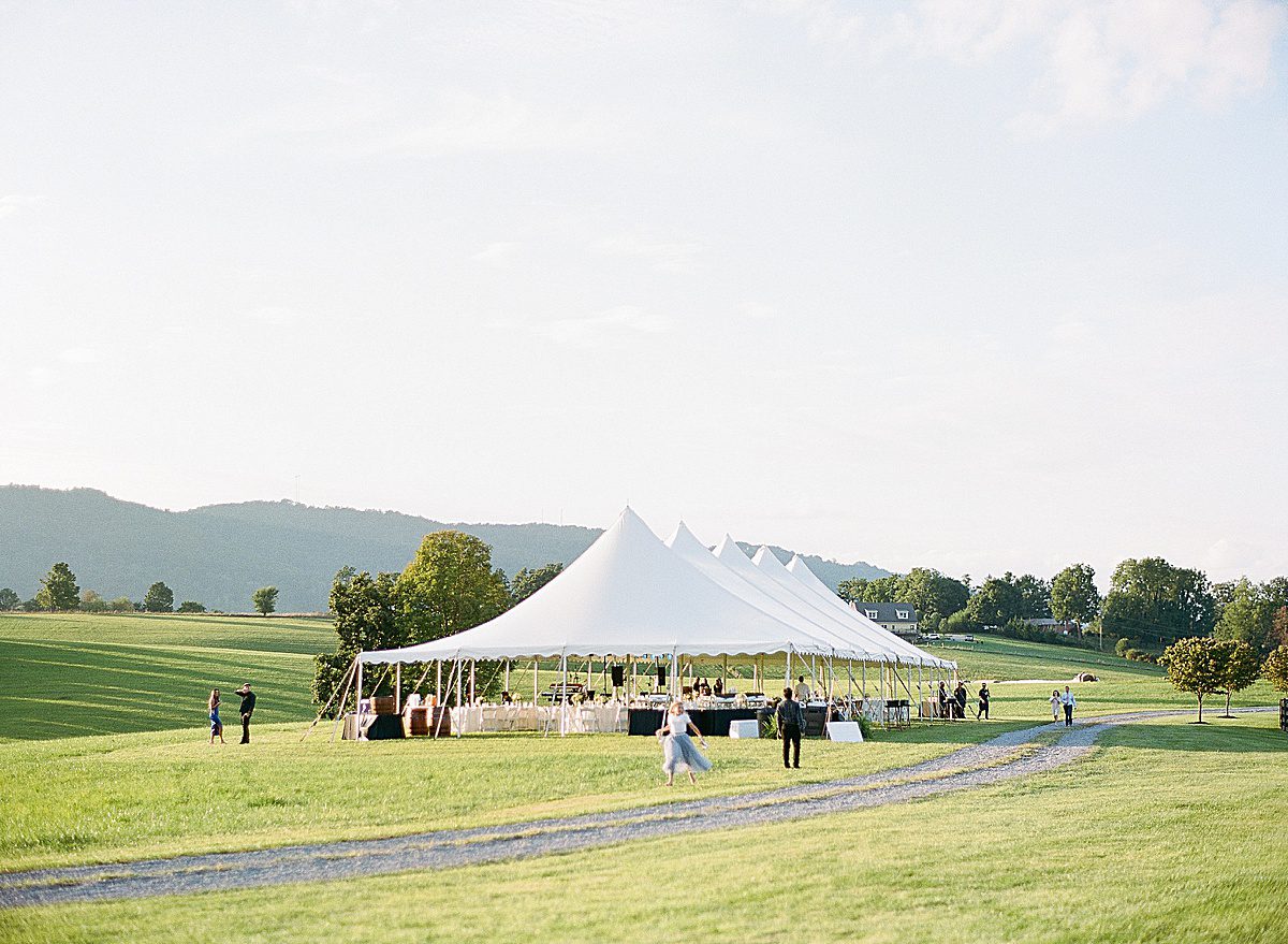 West Virginia Farm Wedding Reception Tent Photo