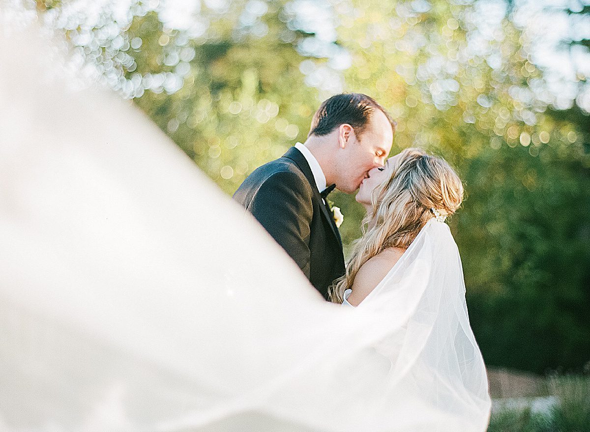 Omni Grove Park Inn Wedding Bride and Groom Kissing Photo