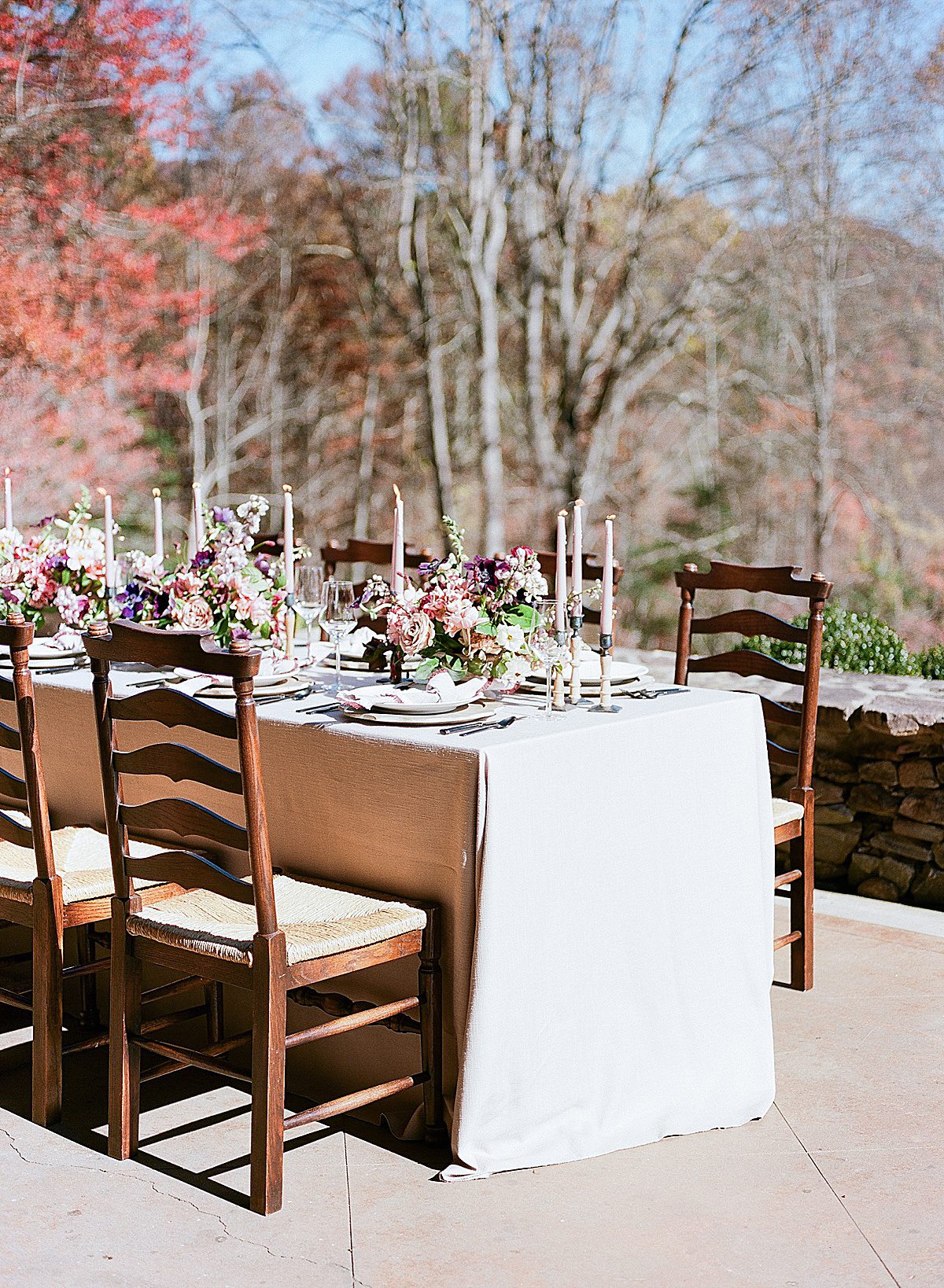Vineyards at Betty's Creek Wedding Reception Table Photo