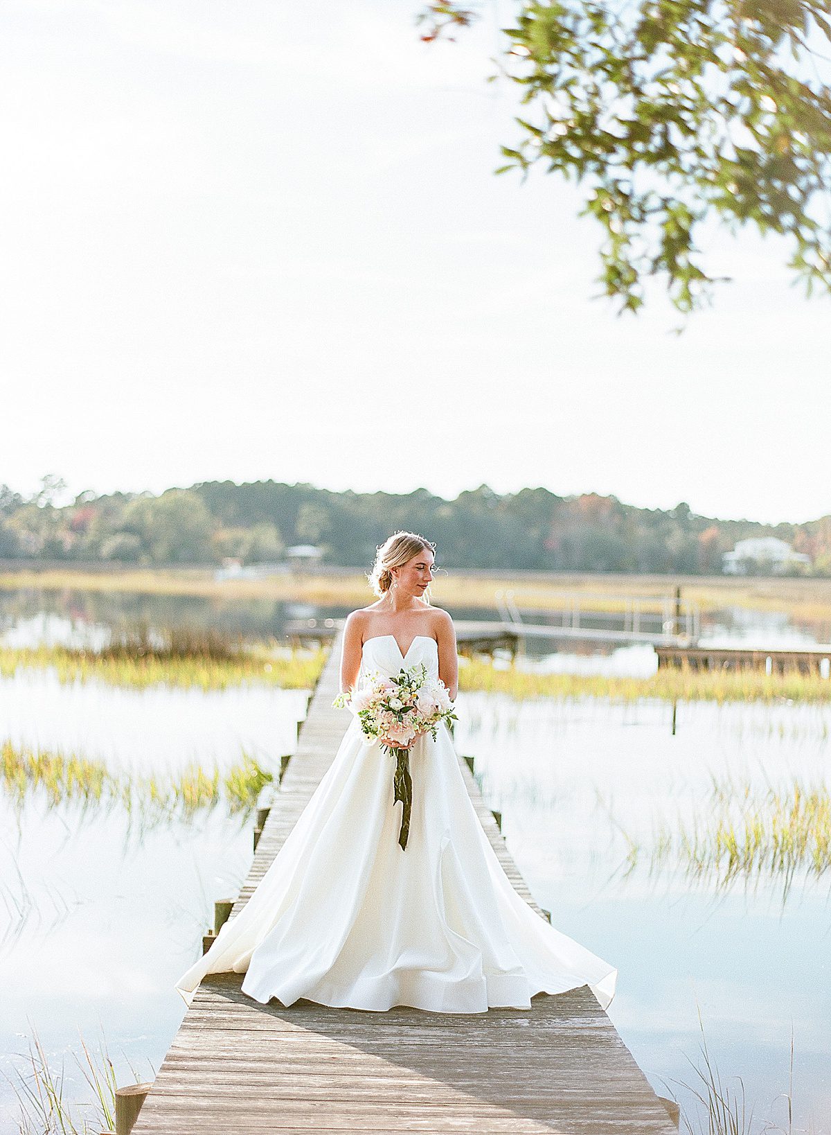 Wedding Venue In Charleston Bride on Dock Photo