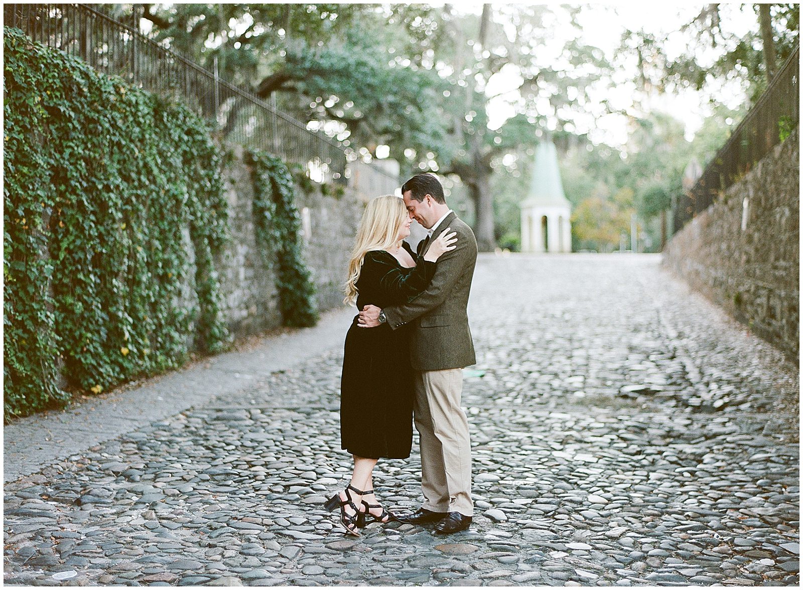 Fun Photo Locations In Savannah East Bay Street Engagement Session Photo