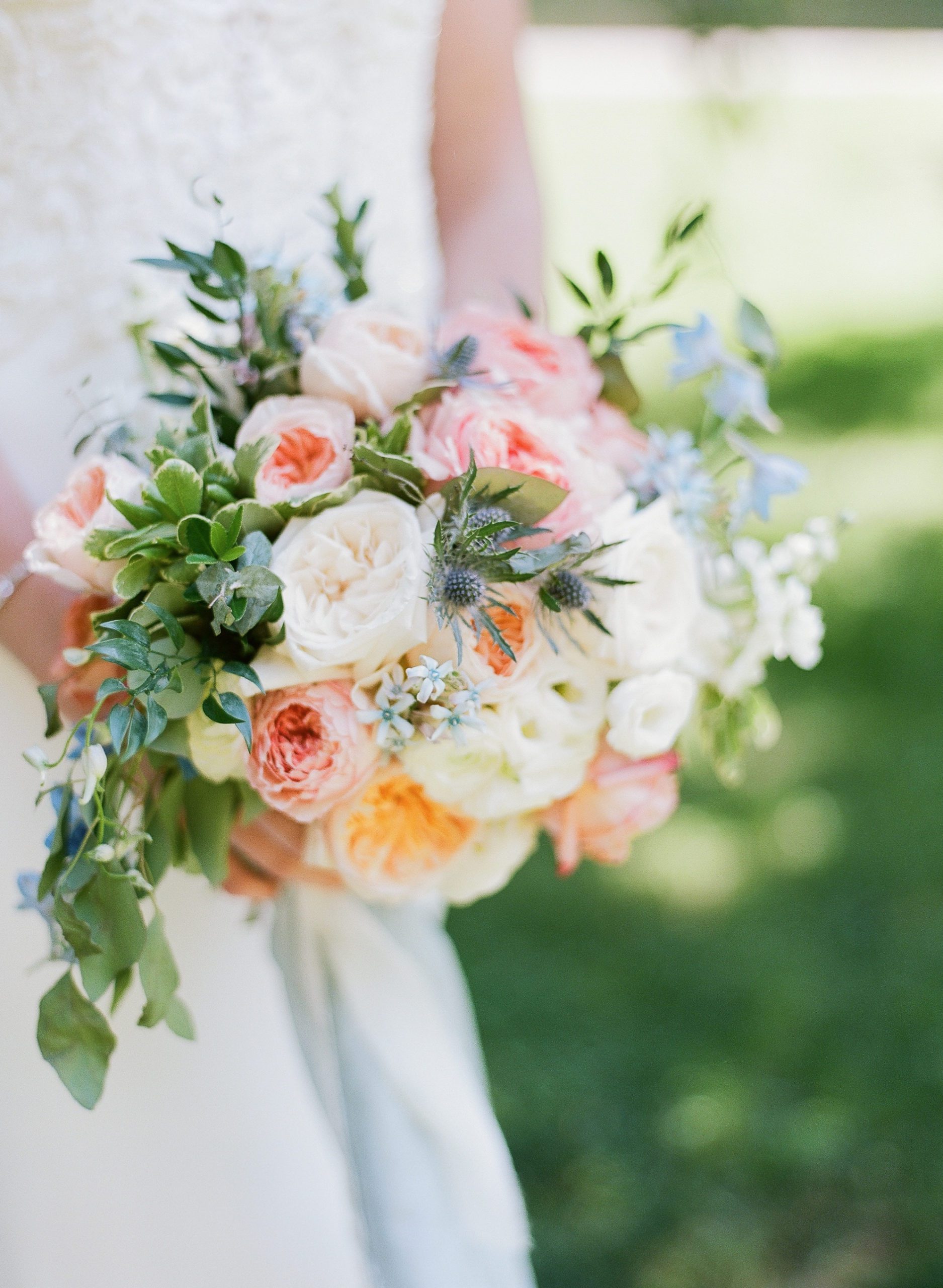 Bouquet Inspiration Peach White and Pink Bouquet photo