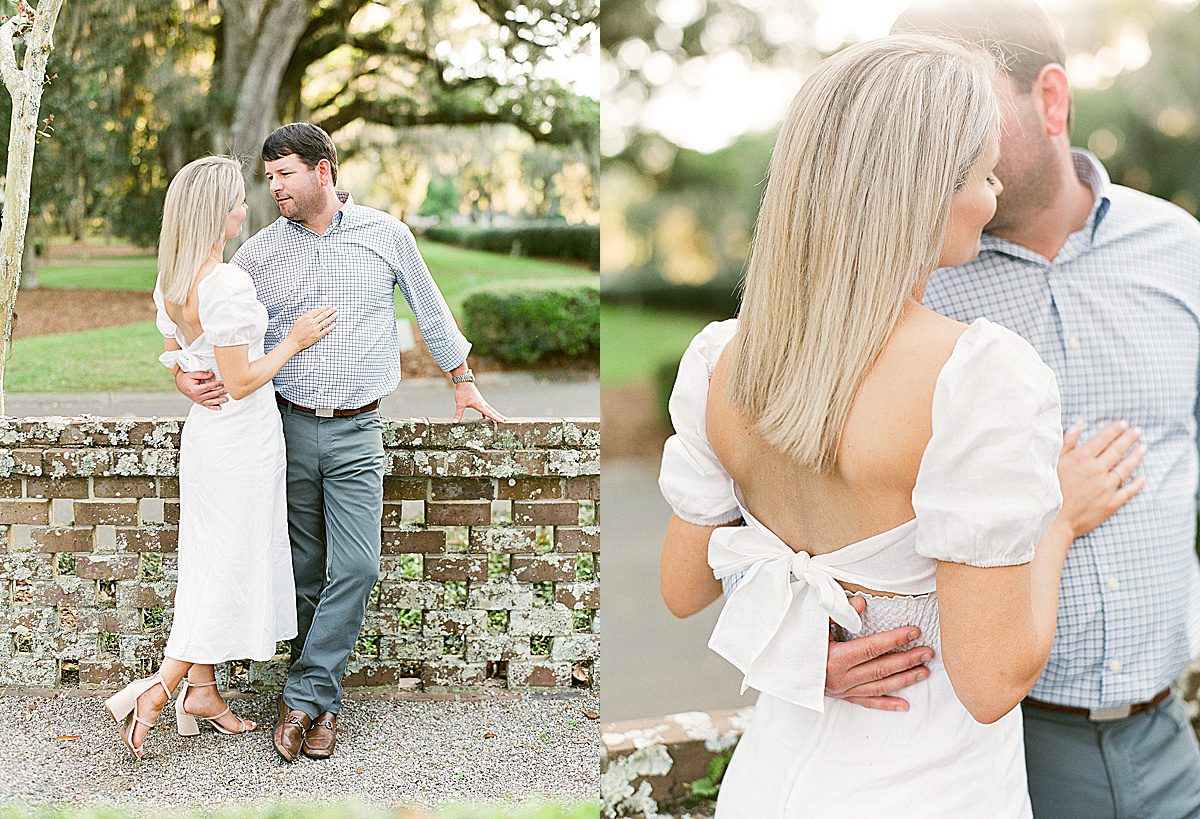 Bride and Groom Snuggling at their engagement session photos