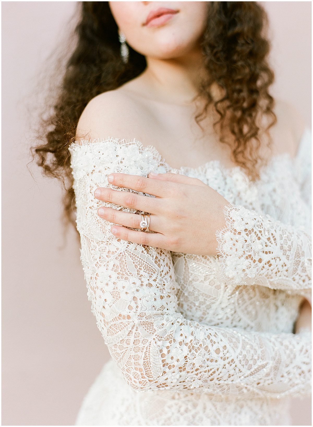 Bride with Ring Hand On Shoulder Photo