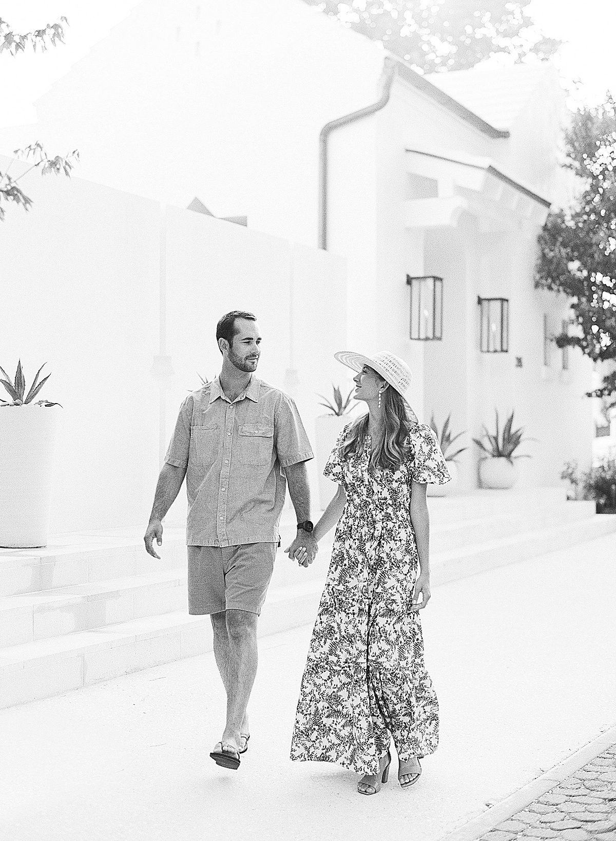 Black and White of Couple in Alys Beach Photo