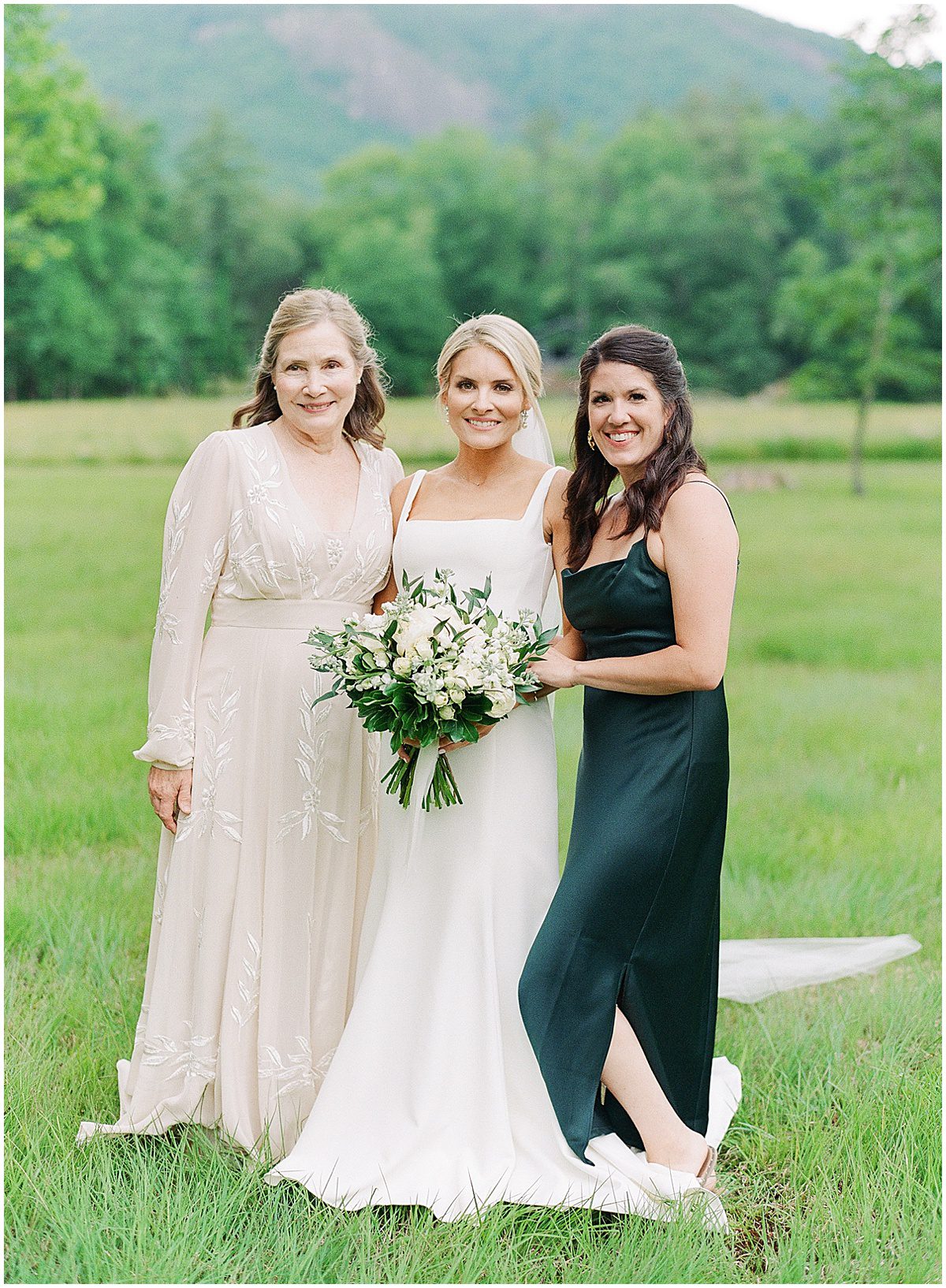 Bride with Mom and Friend Photo