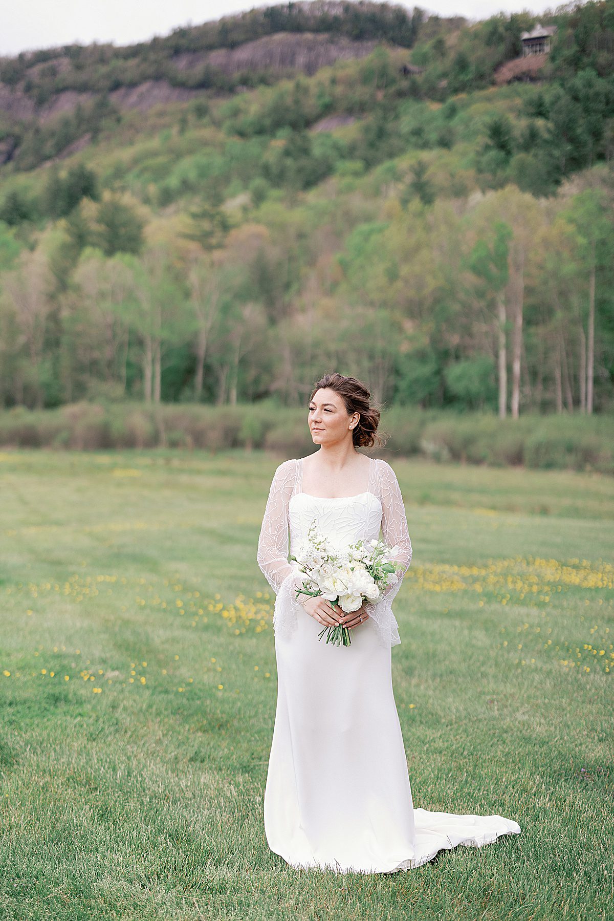 Bride Holding Bouquet in Lonesome Valley Photo