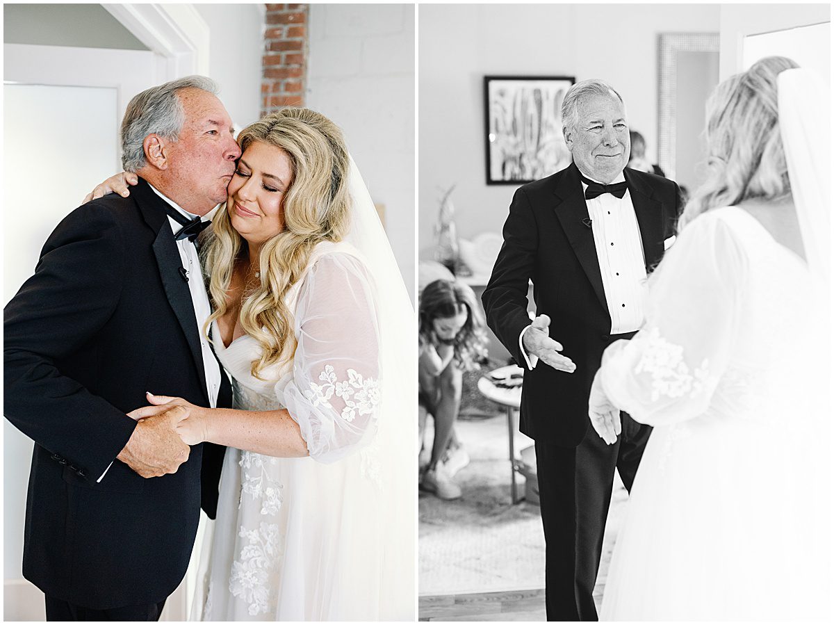 Bride and Father of the Bride First Look Photos
