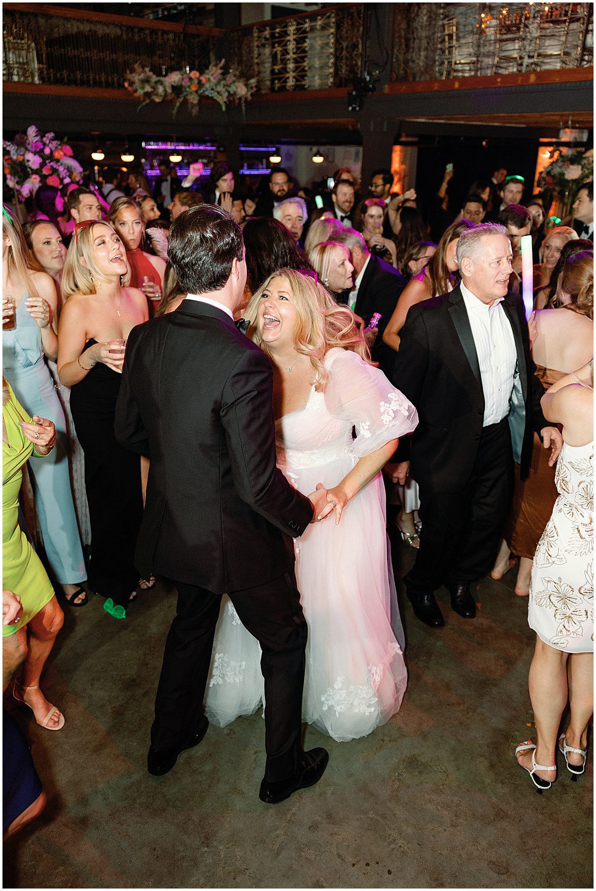 Bride and Groom Dancing at Wedding Reception at Victory North at Savannah Wedding Photo
