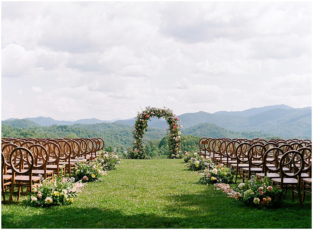 Wedding Ceremony Setting at The Ridge Asheville Photo